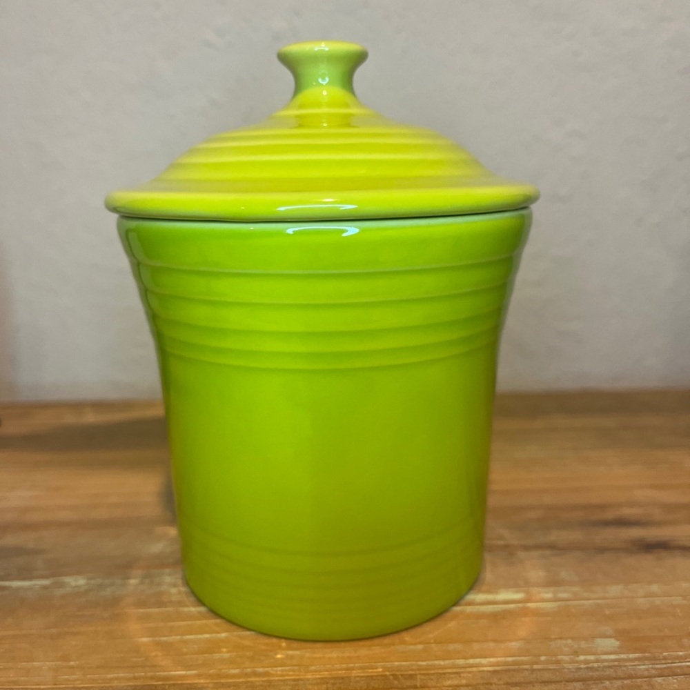 Fiesta Retired LEMONGRASS Utility Jar Crock Canister Fiestaware HLC USA